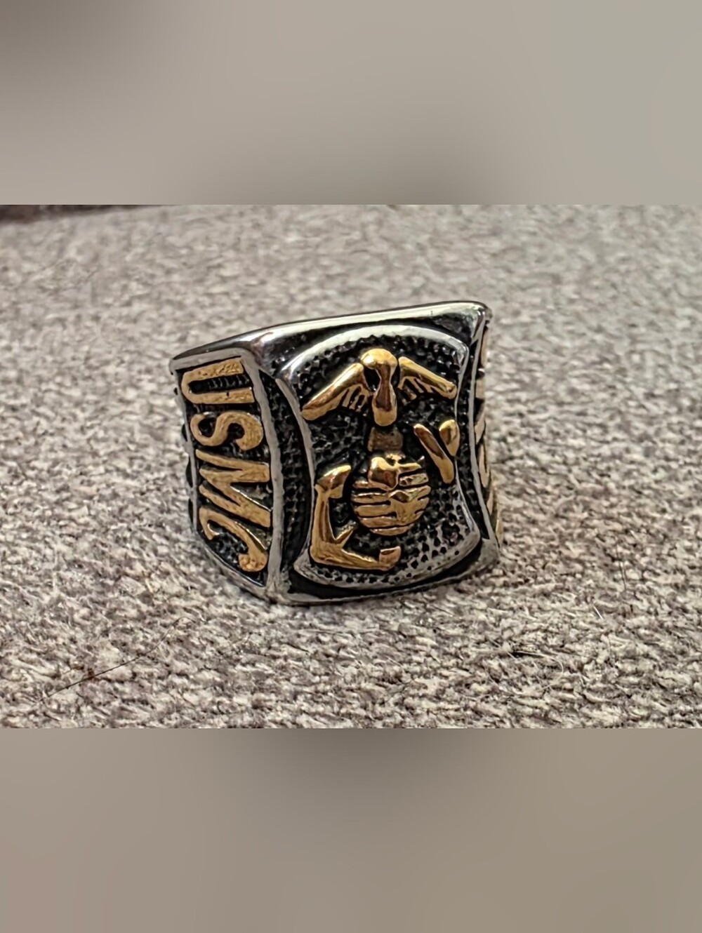 New Stainless Steel USMC Marine Corps Ring Size 7 To 14